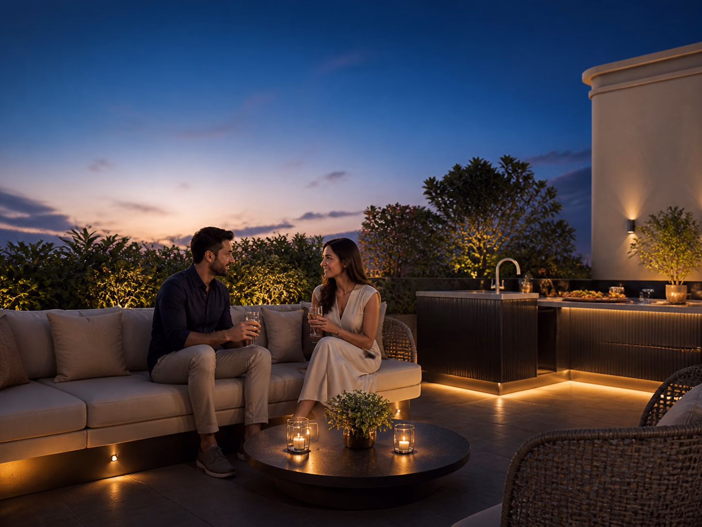 Representative visual of the proposed rooftop leisure setting.